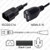 IEC320 C14 Male Plug to NEMA 5-15 Connector 1.8 meters / 6 feet 15A/125V 14/3 SJT Black - Power Cord