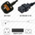 UK BS1363 Male Plug Angled Down to IEC320 C19 Connector 3.0 meters / 10 feet 13A/250V H05VV-F3G1.5 Fused Black - Country Power Cord Hanked