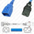 IEC320 C20 Male Plug to C19 Connector W-Lock 3.0 meters / 10 feet 16A/250V H05VV-F3G1.5 & 15/3 SJT Blue - Locking Power Cord IEC320 C20 Male Plug to C19 Connector W-Lock 3.0 meters / 10 feet 16A/250V H05VV-F3G1.5 & 15/3 SJT Blue - Locking Power Cord