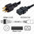NEMA L5-20 Male Plug to IEC320 C19 Connector 4.5 meters / 15 feet 20A/125V 12/3 SJT Black - Power Cord