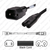 IEC320 C18 Male Plug to C7 Connector 0.9 meters / 3 foot 7A/125V 18/2 NISPT-1 Black - Power Cord