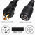 NEMA L21-30 Male Plug to L21-20 Connector 0.3 meters / 1 foot 20A/208V 10/5 SOOW Black - Pigtail Plug Adapter