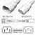 IEC320 C14 Male Plug to C13 Connector 0.8 meters / 2.5 feet 10A/250V 18/3 SJT White - Power Cord