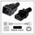 IEC320 C20 Male Plug to C13 Connector 0.3 meters / 1 foot 13A/250V 16/3 SJT Black - Power Cord IEC320 C20 Male Plug to C13 Connector 0.3 meters / 1 foot 13A/250V 16/3 SJT Black - Power Cord
