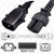 IEC320 C14 Male Plug to C15 Connector P-Lock 2.5 meters / 8 feet 15A/250V 14/3 SJT Black - Locking Power Cord