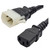 IEC320 C14 Male Plug to C13 Connector P-Lock 3.0 meters / 10 feet 15A/250V 14/3 SJT Black - Locking Power Cord