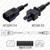 IEC320 C14 Male Plug to C5 Connector 1.2 meters / 4 feet 2.5A/250V 18/3 SJT Black - Power Cord