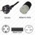 Schuko CEE7/7 Male Plug to NEMA 6-20 Connector 0.3 meters / 1 foot 16A/250V H05VV-F3G1.5 Black - Pigtail Plug Adapter