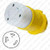 HUBBELL HBL26CM13 AC Connector NEMA L5-30 Female Yellow Corrosion Resistant