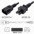 IEC320 C14 Male Plug to C5 Connector 3.0 meters / 10 feet 2.5A/250V 18/3 SJT Black - Power Cord Hanked