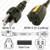 NEMA 5-15 Male Plug to 5-15 Connector Locking 3.7 meters / 12 feet 15A/125V 14/3 SJT Black - Power Extension Cord