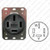 HUBBELL HBL7301A AC Receptacle NEMA 18-60 Female Black 120/208 Volt 60 Amp