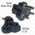 India IA16A3 Male Plug to NEMA 5-15 Connector - Block Plug Adapter