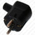 AC Male Power Plug Cont. Europe CEE7/7 16 Amp 250 Volt Black Down Angle Entry