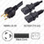 NEMA L6-30 Male Plug to 2 way IEC320 C13 Connectors 0.8 meters / 2.5 feet 15A/250V 10/3 & 14/3 SJT 24 inch legs Black - Splitter Power Cord
