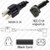 NEMA 5-15 Male Plug to IEC320 C13 Connector Angled Up 2.5 meters / 8 feet 15A/125V 14/3 SJT Black - Power Cord