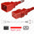 IEC320 C20 Plug to IEC320 C19 Connector WS-Lock 1.8 Meters / 6 Feet 20A/250V 12/3 SJT Red - Locking Power Cord IEC320 C20 Plug to IEC320 C19 Connector WS-Lock 1.8 Meters / 6 Feet 20A/250V 12/3 SJT Red - Locking Power Cord
