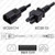 IEC320 C14 Male Plug to C5 Connector 1.8 meters / 6 feet 7A/125V 18/3 SJT Black - Power Cord