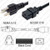 NEMA 5-15 Male Plug to IEC320 C19 Connector 1.2 meters / 4 feet 15A/125V 14/3 SJT Black - Power Cord