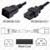 IEC320 C20 Male Plug to C21 Connector 0.9 meters / 3 feet 20A/250V 12/3 SJT Black - Power Cord