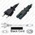 India IA6S2 Male Plug to IEC320 C7 Connector 1.8 meters / 6 feet 2.5a/250 H03VVH2-F2.75 Black - Country Power Cord India IA6S2 Male Plug to IEC320 C7 Connector 1.8 meters / 6 feet 2.5a/250 H03VVH2-F2.75 Black - Country Power Cord