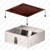 HUBBELL AFB401BK Box Raised Floor 4 Gang Shallow Black Lid HUBBELL AFB401BK Box Raised Floor 4 Gang Shallow Black Lid