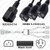 IEC320 C14 Male Plug to 3 way NEMA 5-20 Connectors 1.8 meters / 6 feet 15A/125V 14/3 SJT 12 inch legs Black - Splitter Power Cord IEC320 C14 Male Plug to 3 way NEMA 5-20 Connectors 1.8 meters / 6 feet 15A/125V 14/3 SJT 12 inch legs Black - Splitter Power Cord