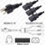 NEMA 5-15 Male Plug to 3 way IEC320 C13 Connectors 0.6 meters / 2 feet 10A/125V 18/3 SJT 12 inch legs Black - Splitter Power Cord