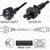 Schuko CEE7/7 Male Plug to IEC320 C5 Connector 2.0 meters / 6.5 feet 2.5A/250V H05VV-F3G.75 Black - Country Power Cord Schuko CEE7/7 Male Plug to IEC320 C5 Connector 2.0 meters / 6.5 feet 2.5A/250V H05VV-F3G.75 Black - Country Power Cord