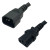 IEC320 C14 Male Plug to IEC320 C13 Female Connector 1.8 Meters / 6 Feet 10A/250V H05VV-F3G .75 Black - Power Cord