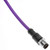 Mencom PBEC-3MP-1M Profibus DP, Cordset, Shielded Cable, Not shielded to coupling nut,3 Pole, Male Straight, 1 Meter, 22awg, 4A, Violet, PVC, Nickel Plated Brass | American Cable Assemblies