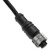 Mencom MACB-4FP-4M-B MAC, Shielded, Cordset, Shielded Cable, Not shielded to coupling nut, 4 Pole, Female Straight, 4M, 4A, Black, PVC | American Cable Assemblies
