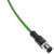 Mencom PND45-4MSP-5M Profinet, Cordset, Male Shielded to Coupling Nut, 4 Pole, M12 D-Coded Male Straight 5 Meters, 22awg, 4A, Green, PVC, Nickel Plated Brass | American Cable Assemblies