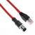 Mencom MDE45WB-4MP-RJ45S-5M-RD Ethernet, Continuous Flex, Cordset, Shielded to RJ45 only 4 Pole, M12 D-Coded Male Straight (IP69) / Shielded RJ45 Plug (IP20) , 5M, Red, TPE | American Cable Assemblies