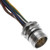 Mencom MCV-19MR-0.3M-18 MCV, M23, Receptacle, 19 Pole, Male Straight, Discrete, 1M, 18awg, 10/1A or 9/2A, M20, Front Mount, Nickel Plated Brass | American Cable Assemblies