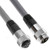 Mencom MINH-4MFP-2M MIN Power Size I, Cordset, 4 Pole, Male Straight / Female Straight, 2m, 15A, Gray, PVC | American Cable Assemblies
