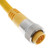 Mencom MIN-5MP-12 MIN Size I, Cordset, 5 Pole, Male Straight, 12 Ft, 8A, Yellow, PVC | American Cable Assemblies
