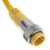 Mencom MIN-4MP-3 MIN Size I, Cordset, 4 Pole, Male Straight, 3 Ft, 10A, Yellow, PVC | American Cable Assemblies