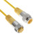 Mencom MINE-6MFPX-1M MIN Size I, Cordset, 6 Pole, Male Straight / Female Straight, 1M, 5.5A, Yellow, PVC, European | American Cable Assemblies