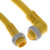 Mencom MIN-6MFRP-30 MIN Size I, Cordset, 6 Pole, Male Straight / Female Right Angle, 30 Ft, 8A, Yellow, PVC | American Cable Assemblies