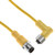 Mencom MDC-4MFRP-5M MDC, Cordset, 4 Pole, Male Straight / Female Right Angle, 5M, 4A, Yellow, PVC, Nickel Plated Brass | American Cable Assemblies