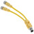 Mencom MDC-3YFF-5M MDC, Cordset, 3 Pole, Male to 2 Female "Y" Cable, 5M, 4A, Yellow, PVC | American Cable Assemblies