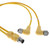 Mencom MDC-3YFF-5M-R MDC, Cordset, 3 Pole, Male to 2 Right Angle Female "Y" Cable, 5M, 4A, Yellow, PVC | American Cable Assemblies