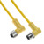 Mencom MDC-4MFP-0.3M-R MDC, Cordset, 4 Pole, Male Right Angle / Female Right Angle, 0.3M, 4A, Yellow, PVC, Nickel Plated Brass | American Cable Assemblies