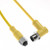 Mencom MDC-5MRFPX-1M MDC, Cordset, 5 Pole, Male Right Angle / Female Straight, 0.5M, 18awg, 4A, Yellow, PVC, Nickel Plated Brass | American Cable Assemblies