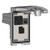 Mencom LP1-DP1-RJ45-R Low Profile Panel Interface Connector with Simplex outlet, RJ45, a 3amp reset in a Single Cover Housing | American Cable Assemblies