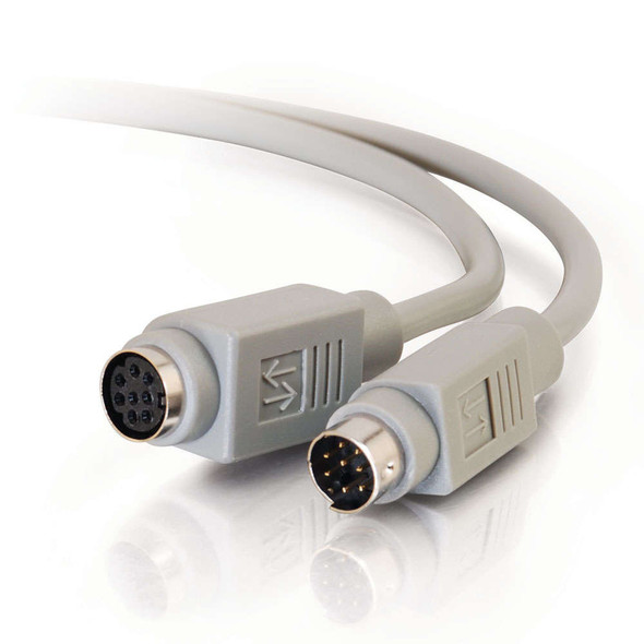 6ft 8-PIN MINI DIN M/F SERIAL EXT CABLE - 02315 *Discontinued*