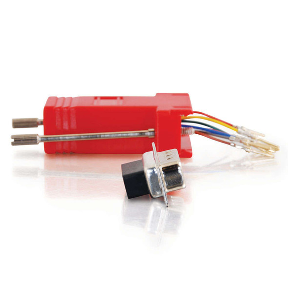 RJ45 / DB9M MOD ADAPTER RED - 02949