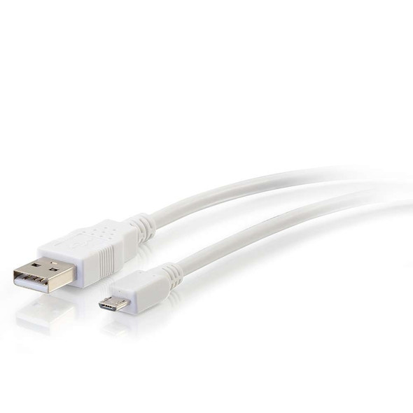 6ft USB 2.0 A M TO MICRO-USB B M WHITE - 27443