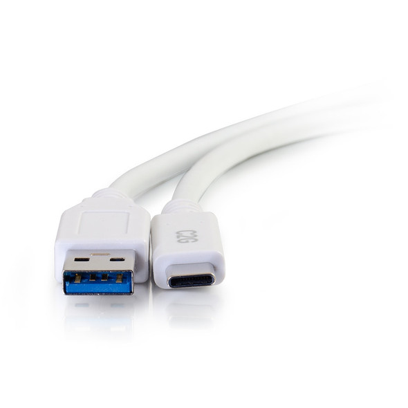 3ft USB 3.0 USB-C TO USB-A M/M WHITE - 28835